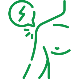 Joint pain and inflammation icon.