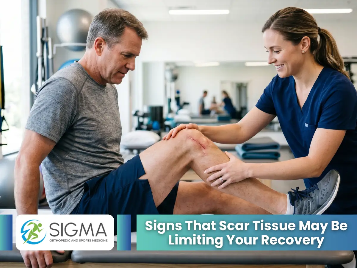 Patient experiencing limited knee movement during a postoperative physical therapy evaluation